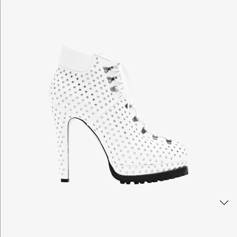 Brand New ALAÏA TREKKING WHITE LEATHER BOOTS 38